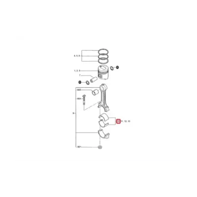Panewki wału korbowodowe MITSUBISHI S4S-DT - 0.50