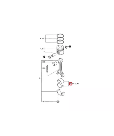 Panewki wału korbowodowe MITSUBISHI S4S-DT - 0.75