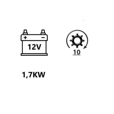 Rozrusznik silnika RENAULT F3R-264 (12V/1.1KW)