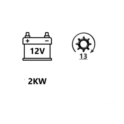 Rozrusznik silnika MITSUBISHI K4D (12V/2KW)