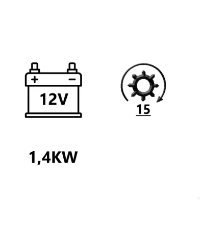 Rozrusznik silnika MITSUBISHI K3B - TYP B
