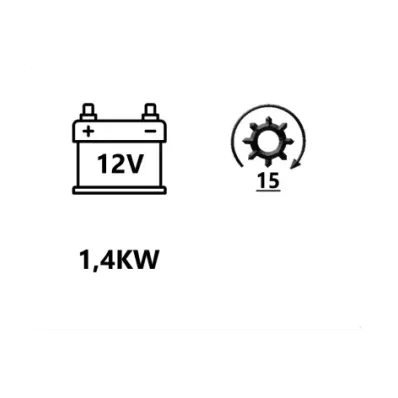 Rozrusznik silnika MITSUBISHI K3E - TYP B