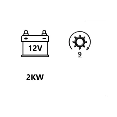 Rozrusznik silnika NISSAN SD22 (12V/2KW)
