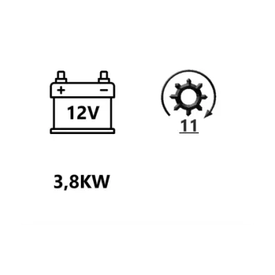 Rozrusznik silnika XINCHAI A495BPG (12V/3.8KW)