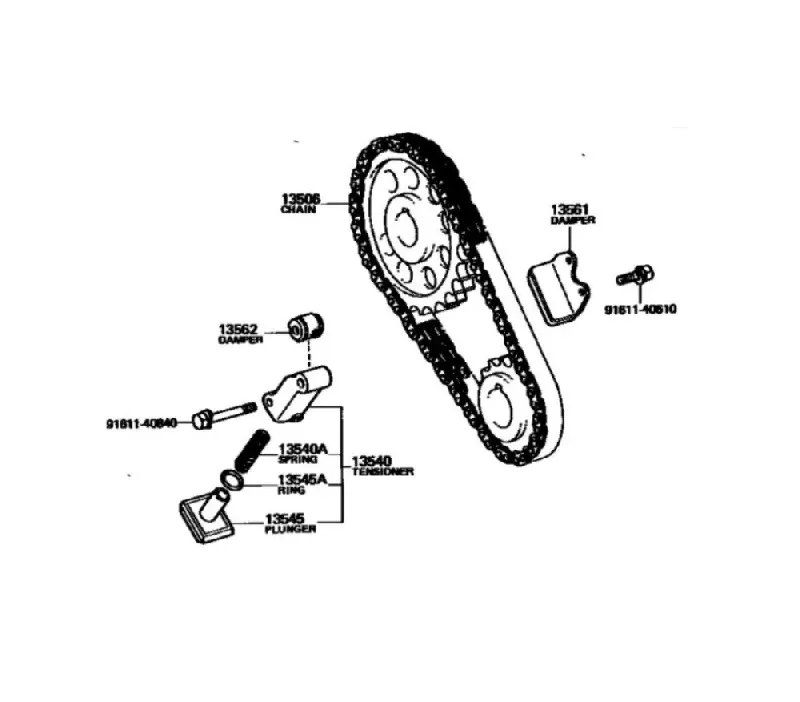 Komplet rozrządu TOYOTA 5R