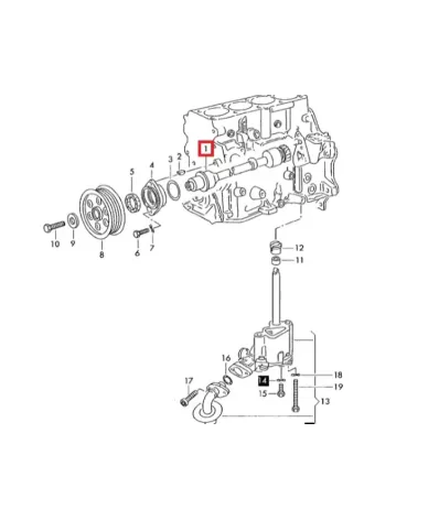 Wałek pośredni VOLKSWAGEN (VW) ADF