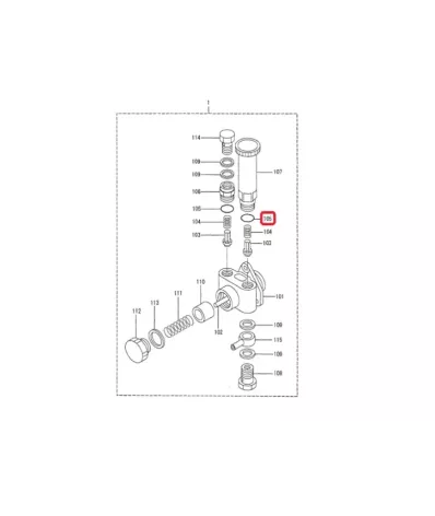 Uszczelka zaworu pompy paliwa MITSUBISHI  S4S-DT