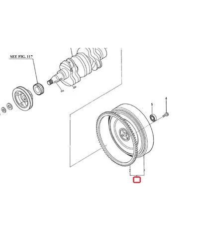Koło zamachowe silnika MITSUBISHI S3L2 - TYP A
