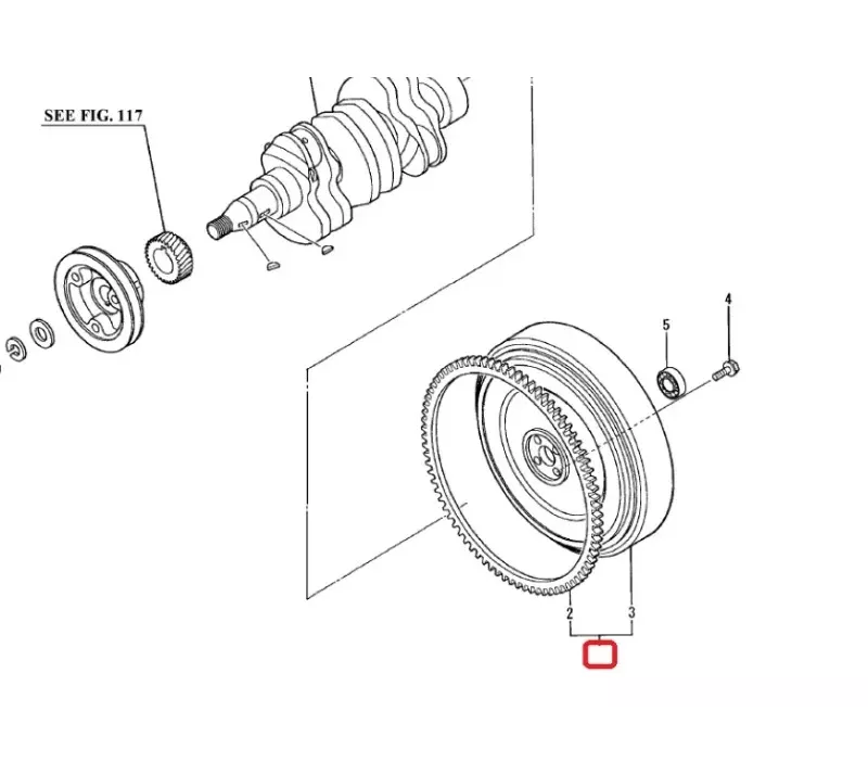 Koło zamachowe silnika MITSUBISHI S3L2 - TYP A