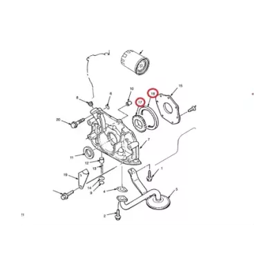 Pompa oleju MAZDA FE 8V - WKŁAD