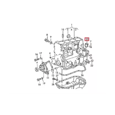 Tuleja pompy oleju VOLKSWAGEN (VW) ADF - GÓRNA