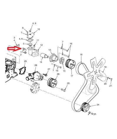 Czujnik temperatury silnika GM 4.3L