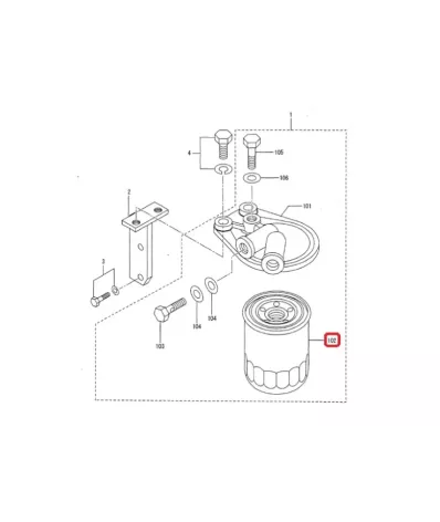 Filtr paliwa MITSUBISHI S4S-DT
