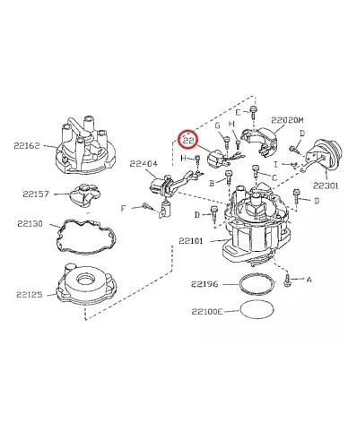Czujnik Halla (moduł) NISSAN K21