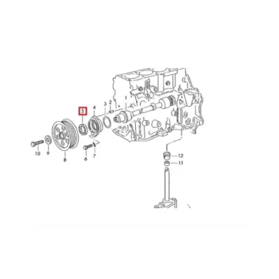 Uszczelniacz wałka pośredniego (obrotowy) VOLKSWAGEN (VW) ADF