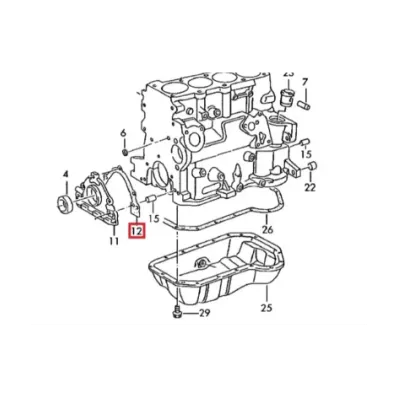 Uszczelka obudowy uszczelniacza VOLKSWAGEN (VW) ADF - PRZÓD