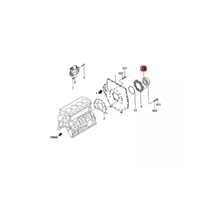 Uszczelniacz wału korbowego (obrotowy)  MITSUBISHI S4S