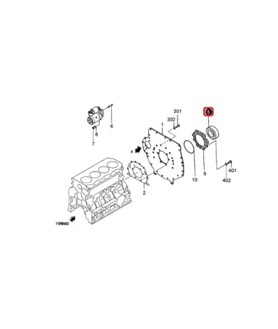 Uszczelniacz wału korbowego (obrotowy)  MITSUBISHI S4S-DT