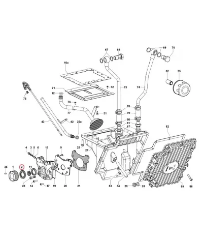 Uszczelniacz pompy oleju (obrotowy