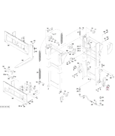 Łożysko (panewka) mocowania masztu LINDE