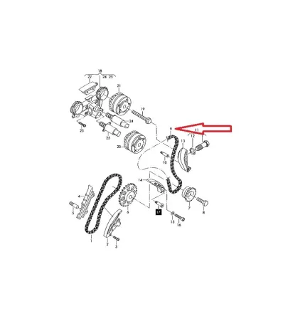 Łańcuch rozrządu VOLKSWAGEN BMF - PRAWY