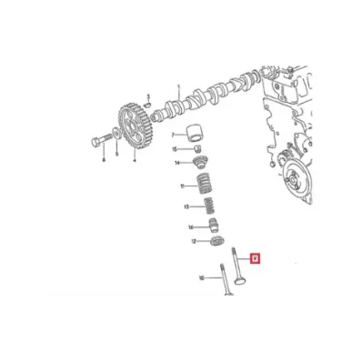 Zawór ssący głowicy silnika VOLKSWAGEN (VW) ADF