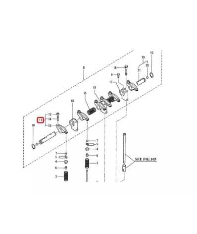 Dźwignia (dźwigienka) zaworu MITSUBISHI S3L - ssąca-wydechowa