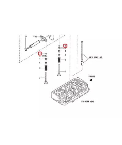 Nakładka zaworu silnika MITSUBISHI S3L