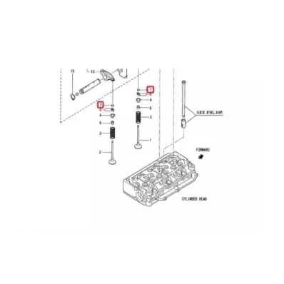 Nakładka zaworu silnika MITSUBISHI S3L2