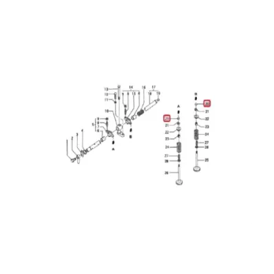 Nakładka (pestka) zaworu silnika MITSUBISHI S6S