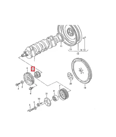 Koło wału korbowego VOLKSWAGEN (VW) ADF - STD