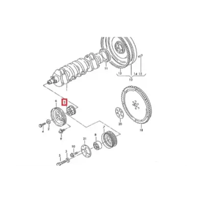 Koło wału korbowego VOLKSWAGEN (VW) ADF - STD