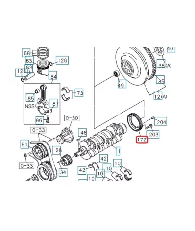Koło wału korbowego ISUZU 4JJ1 - IMPULSATOR
