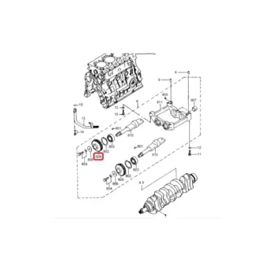 Koło rozrządu MITSUBISHI S4S-DT - wałek balansowy