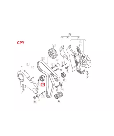 Napinacz paska rozrządu VOLKSWAGEN (VW) CPY