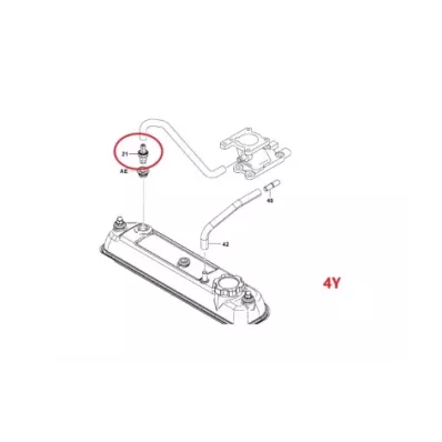 Odpowietrznik (zawór ciśnieniowy PVC) pokrywy zaworów TOYOTA 4Y