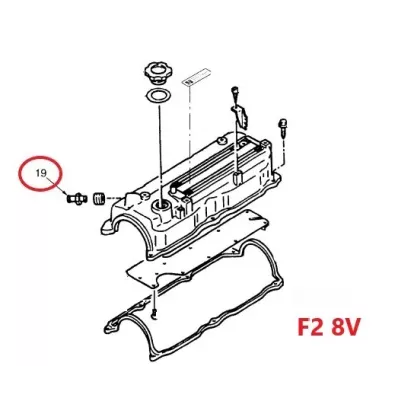 Odpowietrznik (zawór ciśnieniowy PVC) pokrywy zaworów MAZDA F2 8V
