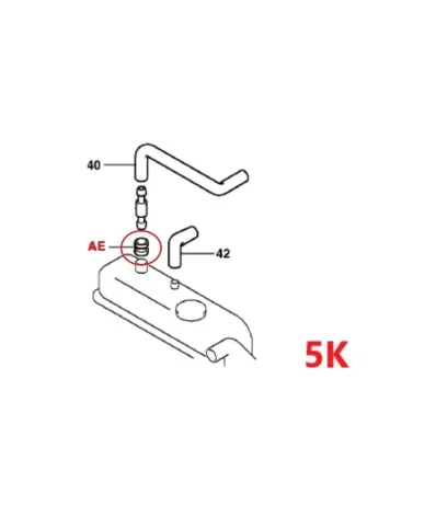 Uszczelka odpowietrznika pokrywy zaworów TOYOTA 5K