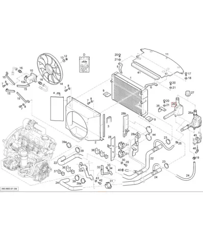 Zbiorniczek wyrównawczy płynu chłodzącego LINDE 393-01 (DIESEL) wersja bez czujnika