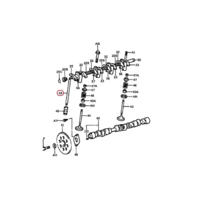 Laska popychacza zaworu TOYOTA 5K