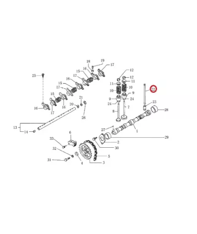 Laska popychacza zaworu NISSAN K15
