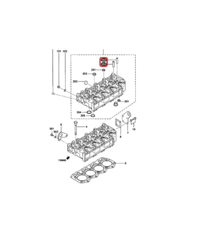 Prowadnica zaworu głowicy MITSUBISHI S4S