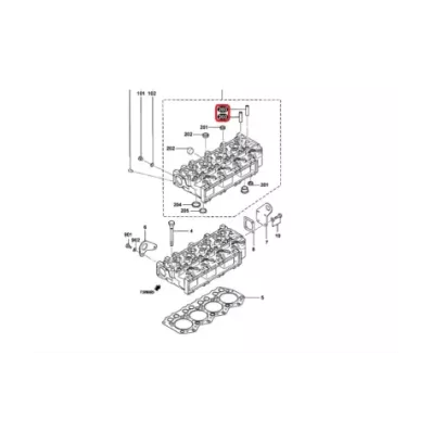 Prowadnica zaworu głowicy MITSUBISHI S4S