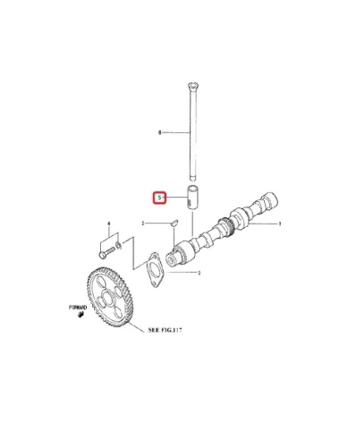 Popychacz zaworu silnika MITSUBISHI S3L