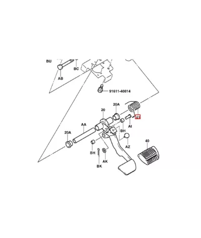 Sprężyna pedału sprzęgła TOYOTA Seria: 7