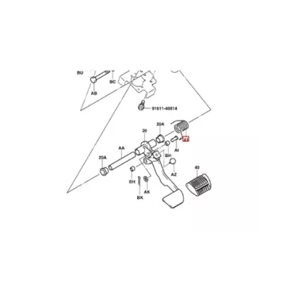 Sprężyna pedału sprzęgła TOYOTA Seria: 7