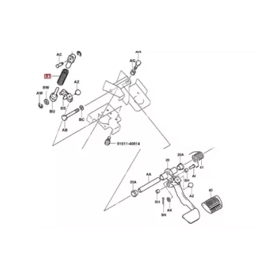 Sprężyna pedału sprzęgła TOYOTA Seria: 7
