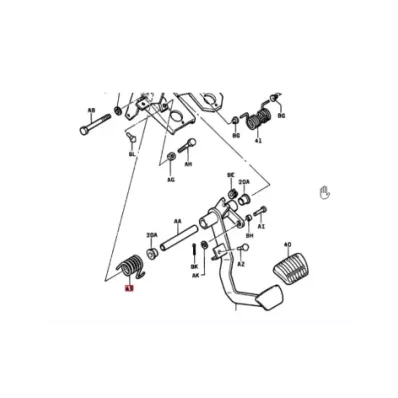 Sprężyna pedału sprzęgła TOYOTA Seria: 6