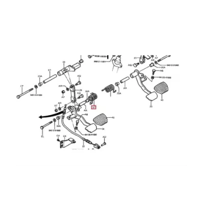 Sprężyna pedału sprzęgła TOYOTA Seria: 5