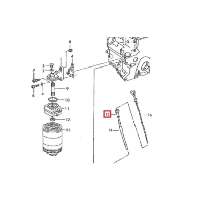 Prowadnica miarki poziomu oleju VOLKSWAGEN (VW) ADF - GÓRNA